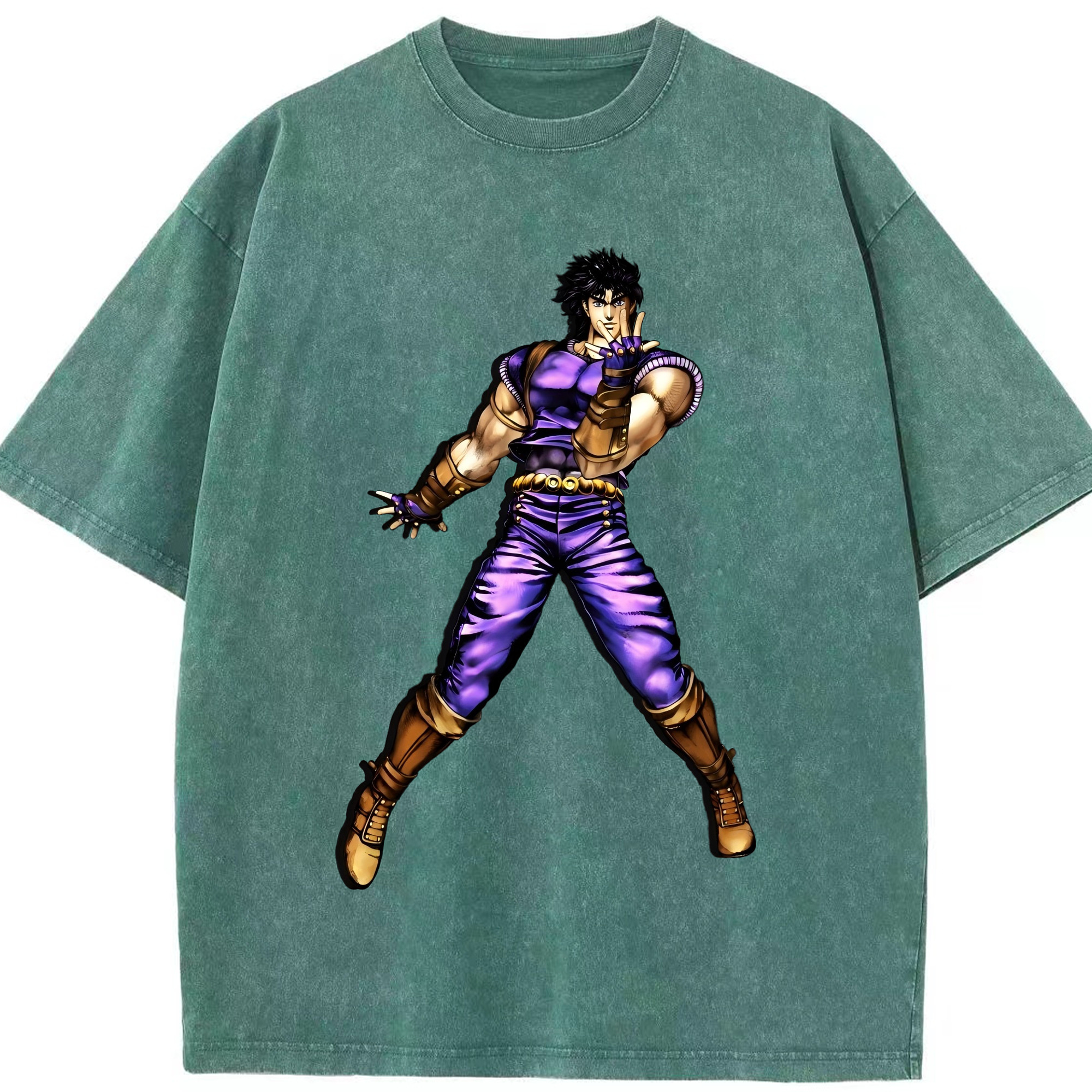 （画像用） ジョジョの奇妙な冒険 /ジョナサン?ジョースター JoJo's Bizarre Adventure Jonathan Joestar 綿100% ヴィンテージ風 半袖Tシャツ（フロントプリント）
